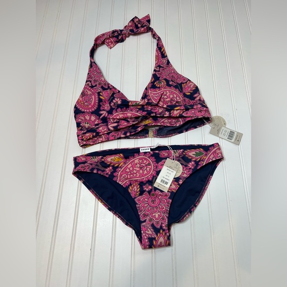 Boden Other - Boden Levanzo Halter Bikini Top US 14 Swim Women Classic Bottom 12 NEW 371